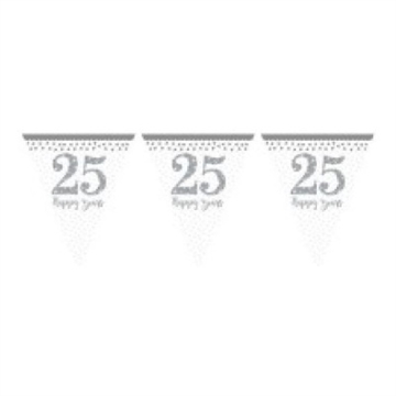 Flagbanner/Vimpler ”25 Happy Years” Sølvbryllup