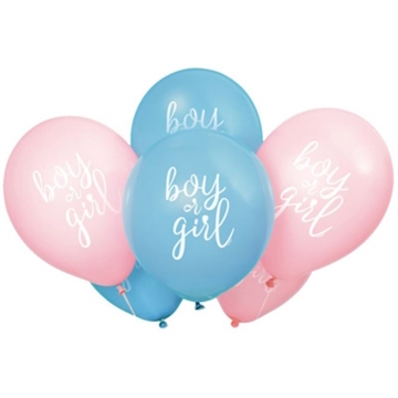 Balloner ”boy or girl” 8 stk. Gender Reveal