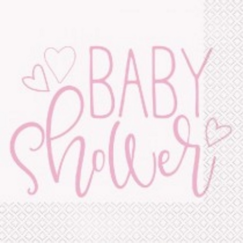 BABY shower pink 16 stk