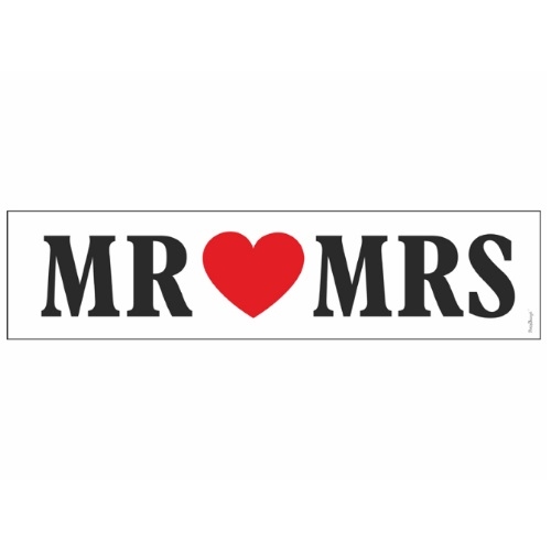 Nummerplade  "MR & MRS"